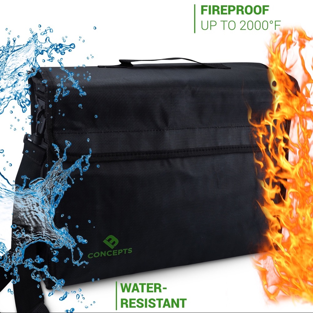 Fireproof document bag. Protect photos, wills, etc